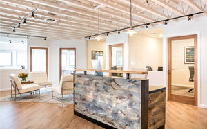 Memphis Reception Desk - Reclaimed wood reception Desk- Rustic Reception Desk - image 4