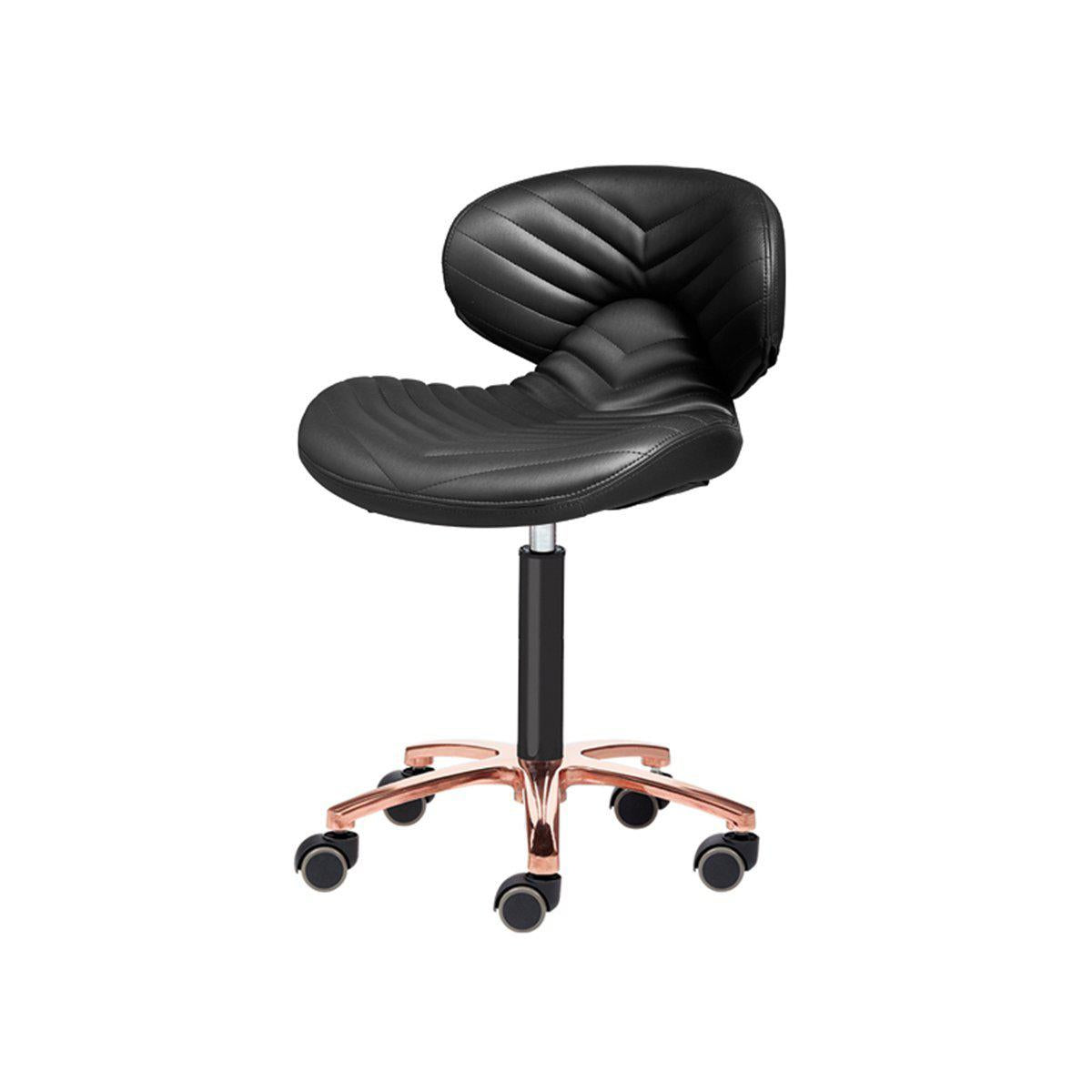 Whale Spa - Chevron Technician Stool Rose Gold - Superb Nail Supply