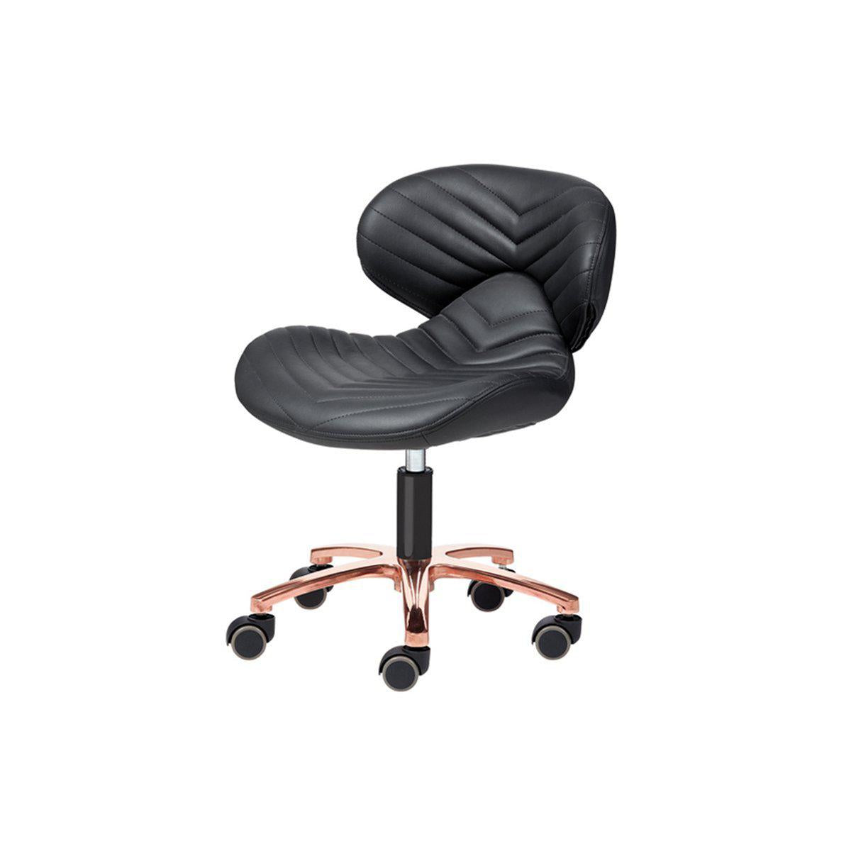 Whale Spa - Chevron Technician Stool Rose Gold - Superb Nail Supply