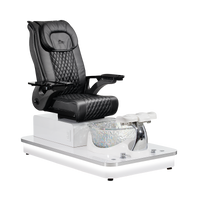Black PU leather / White / Clear