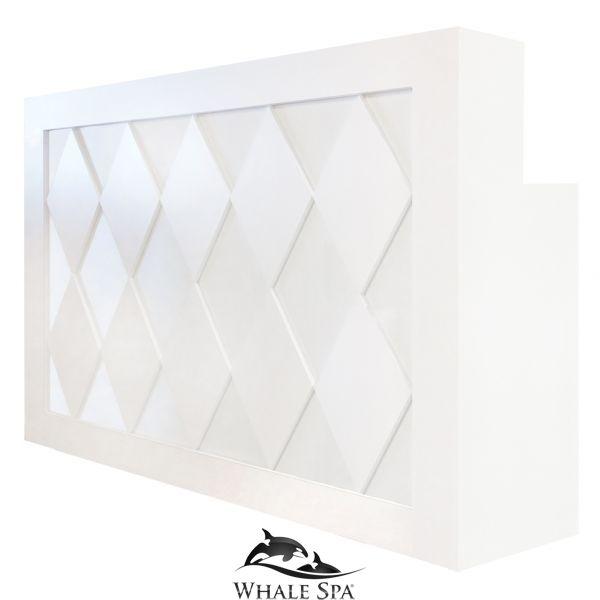Whale Spa - Valentino Lux Diamond Wood Reception Desk - Superb Nail Supply