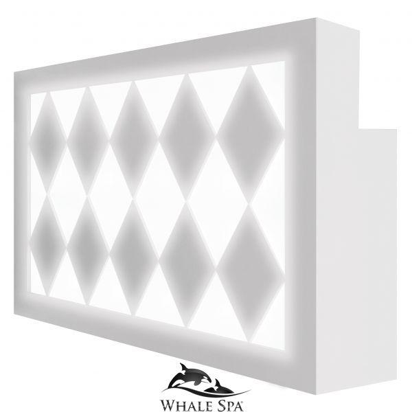 Whale Spa - Valentino Lux Diamond Wood Reception Desk - Superb Nail Supply