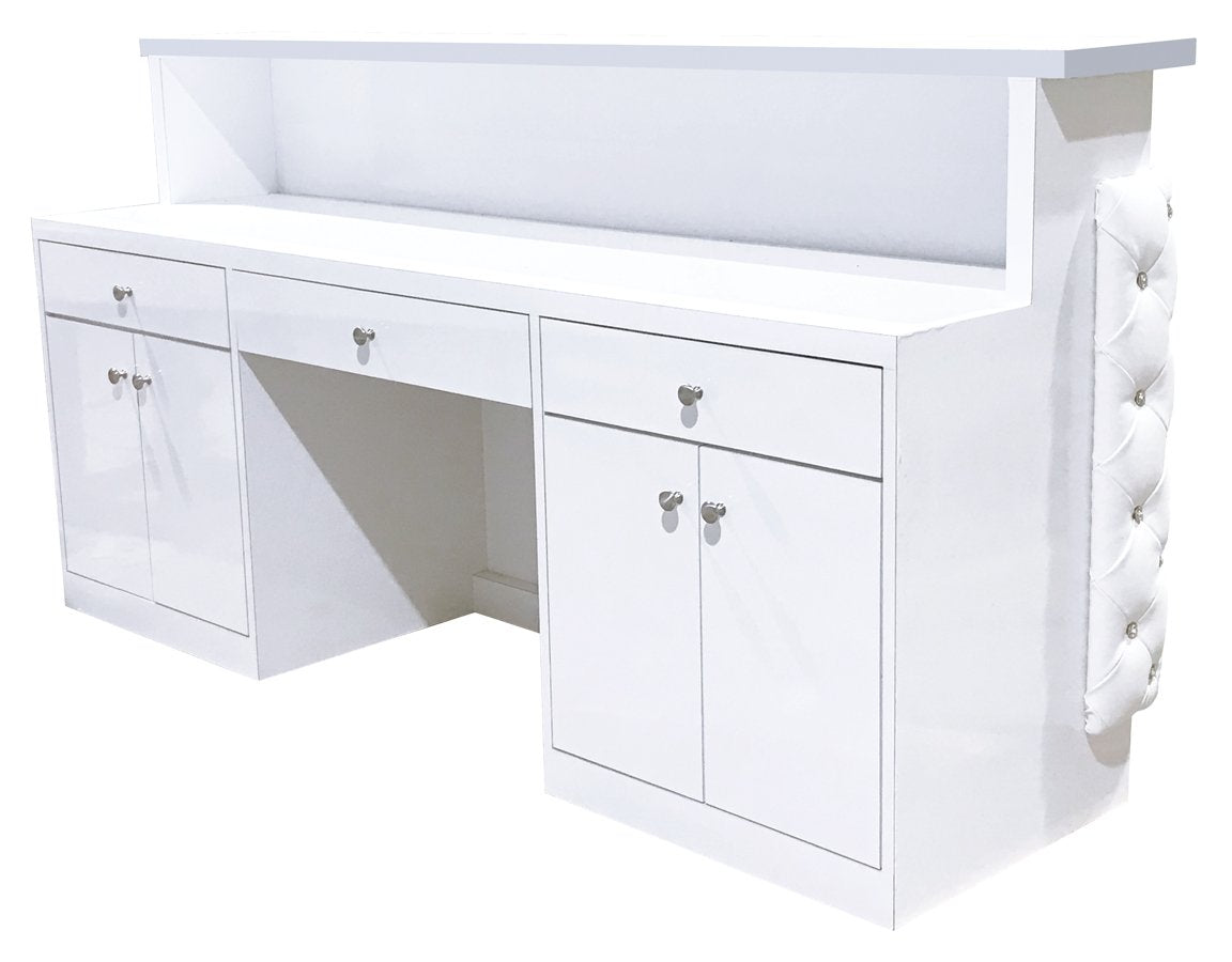 Whale Spa - Valentino Lux Tufted Reception Desk - Superb Nail Supply